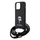 Husa pentru iPhone 15 Pro Max - Karl Lagerfeld Saffiano Crossbody (KLHCP15XSASKNPSK) - Monogram Metal Pin Karl Husa pentru iPhone 15 Pro Max - Karl Lagerfeld Saffiano Crossbody (KLHCP15XSASKNPSK) - Monogram Metal Pin Karl