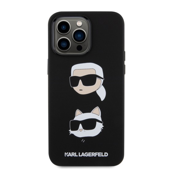 Husa pentru iPhone 15 Pro Max - Karl Lagerfeld Silicone (KLHCP15XSDHKCNK) - Karl&Choupette Head