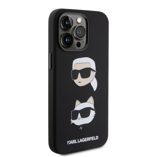 Husa pentru iPhone 15 Pro Max - Karl Lagerfeld Silicone (KLHCP15XSDHKCNK) - Karl&Choupette Head