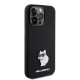 Husa pentru iPhone 15 Pro Max - Karl Lagerfeld Silicone (KLHCP15XSMHCNPK) - Choupette Metal Pin