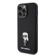 Husa pentru iPhone 15 Pro Max - Karl Lagerfeld Silicone (KLHCP15XSMHKNPK) - Ikonik Metal Pin