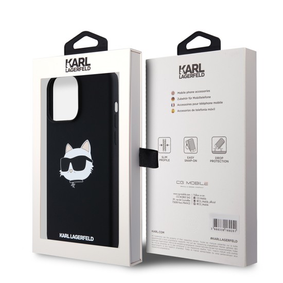 Husa pentru iPhone 15 Pro Max - Karl Lagerfeld Silicone MagSafe (KLHMP15XSCHPPLK) - Choupette Head Husa pentru iPhone 15 Pro Max - Karl Lagerfeld Silicone MagSafe (KLHMP15XSCHPPLK) - Choupette Head