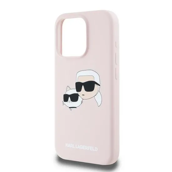Husa pentru iPhone 15 Pro Max - Karl Lagerfeld Silicone MagSafe (KLHMP15XSKCHPPLP) - Pink Karl&Choupette Husa pentru iPhone 15 Pro Max - Karl Lagerfeld Silicone MagSafe (KLHMP15XSKCHPPLP) - Pink Karl&Choupette
