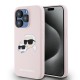 Husa pentru iPhone 15 Pro Max - Karl Lagerfeld Silicone MagSafe (KLHMP15XSKCHPPLP) - Pink Karl&Choupette