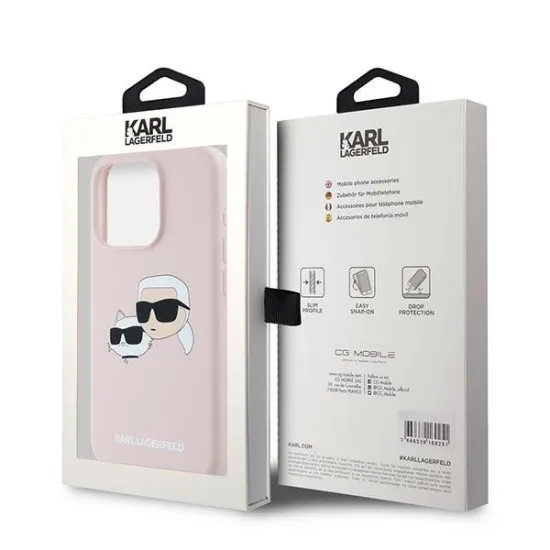 Husa pentru iPhone 15 Pro Max - Karl Lagerfeld Silicone MagSafe (KLHMP15XSKCHPPLP) - Pink Karl&Choupette Husa pentru iPhone 15 Pro Max - Karl Lagerfeld Silicone MagSafe (KLHMP15XSKCHPPLP) - Pink Karl&Choupette