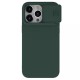 Husa pentru iPhone 15 Pro Max - Nillkin CamShield Silky MagSafe Silicone - Foggy Green