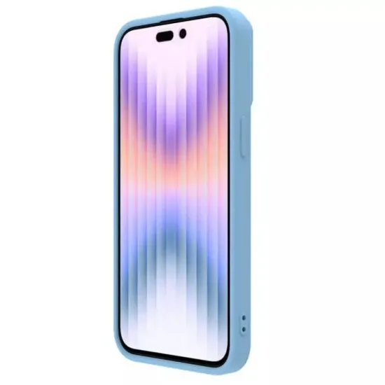 Husa pentru iPhone 15 Pro Max - Nillkin CamShield Silky MagSafe Silicone - Haze Blue Husa pentru iPhone 15 Pro Max - Nillkin CamShield Silky MagSafe Silicone - Haze Blue