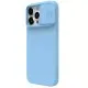 Husa pentru iPhone 15 Pro Max - Nillkin CamShield Silky MagSafe Silicone - Haze Blue Husa pentru iPhone 15 Pro Max - Nillkin CamShield Silky MagSafe Silicone - Haze Blue