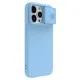 Husa pentru iPhone 15 Pro Max - Nillkin CamShield Silky MagSafe Silicone - Haze Blue Husa pentru iPhone 15 Pro Max - Nillkin CamShield Silky MagSafe Silicone - Haze Blue