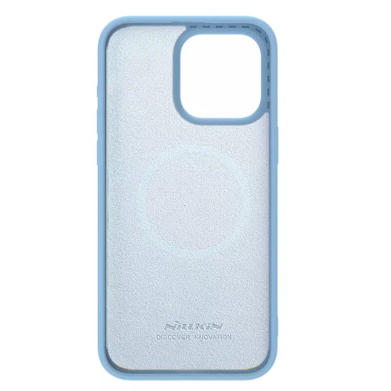 Husa pentru iPhone 15 Pro Max - Nillkin CamShield Silky MagSafe Silicone - Haze Blue