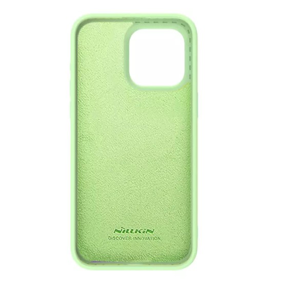 Husa pentru iPhone 15 Pro Max - Nillkin CamShield Silky MagSafe Silicone - Mint Green