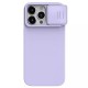 Husa pentru iPhone 15 Pro Max - Nillkin CamShield Silky MagSafe Silicone - Misty Purple