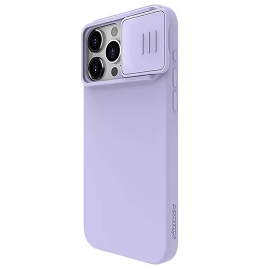 Husa pentru iPhone 15 Pro Max - Nillkin CamShield Silky MagSafe Silicone - Misty Purple