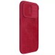 Husa pentru iPhone 15 Pro Max - Nillkin QIN Pro Leather Case - Red