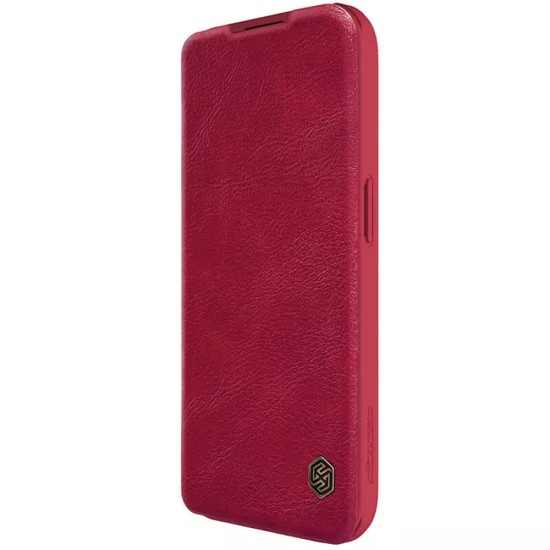 Husa pentru iPhone 15 Pro Max - Nillkin QIN Pro Leather Case - Red