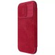 Husa pentru iPhone 15 Pro Max - Nillkin QIN Pro Leather Case - Red