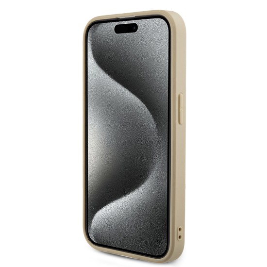 Husa pentru iPhone 15 Pro Max - Saffiano Iridescent Script (GUHCP15XPSAIRSD) - Gold Husa pentru iPhone 15 Pro Max - Saffiano Iridescent Script (GUHCP15XPSAIRSD) - Gold