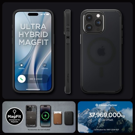 Husa pentru iPhone 15 Pro Max - Spigen Ultra Hybrid MagSafe - Frost Black Husa pentru iPhone 15 Pro Max - Spigen Ultra Hybrid MagSafe - Frost Black