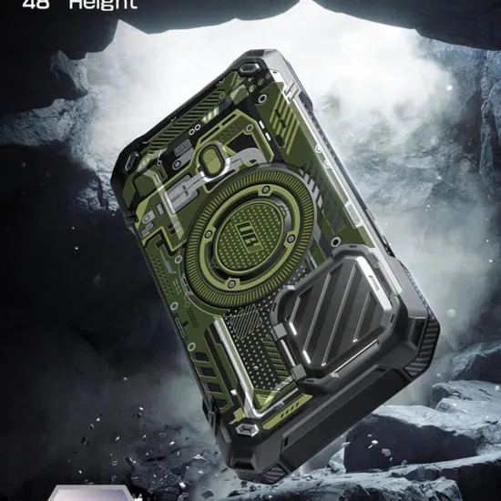 Husa pentru iPhone 15 Pro Max - Supcase Unicorn Beetle XT MagSafe - Green Circuit Husa pentru iPhone 15 Pro Max - Supcase Unicorn Beetle XT MagSafe - Green Circuit