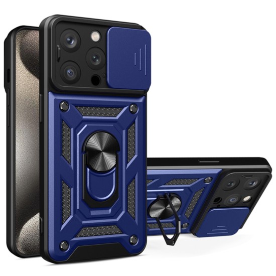 Husa pentru iPhone 15 Pro Max - Techsuit CamShield Series - Blue