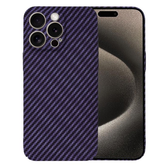 Husa pentru iPhone 15 Pro Max - Techsuit Carbonite FiberShell - Purple