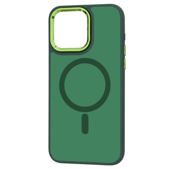 Husa pentru iPhone 15 Pro Max - Techsuit HaloFrost MagSafe Series (Green Camera Frame) - Midnight Green Husa pentru iPhone 15 Pro Max - Techsuit HaloFrost MagSafe Series (Green Camera Frame) - Midnight Green
