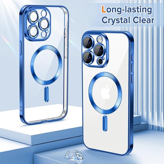 Husa pentru iPhone 15 Pro Max - Techsuit Luxury Crystal MagSafe - Deep Blue Husa pentru iPhone 15 Pro Max - Techsuit Luxury Crystal MagSafe - Deep Blue