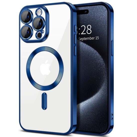 Husa pentru iPhone 15 Pro Max - Techsuit Luxury Crystal MagSafe - Deep Blue Husa pentru iPhone 15 Pro Max - Techsuit Luxury Crystal MagSafe - Deep Blue