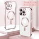 Husa pentru iPhone 15 Pro Max - Techsuit Luxury Crystal MagSafe - Pink Husa pentru iPhone 15 Pro Max - Techsuit Luxury Crystal MagSafe - Pink