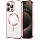 Husa pentru iPhone 15 Pro Max - Techsuit Luxury Crystal MagSafe - Pink Husa pentru iPhone 15 Pro Max - Techsuit Luxury Crystal MagSafe - Pink