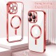 Husa pentru iPhone 15 Pro Max - Techsuit Luxury Crystal MagSafe - Red Husa pentru iPhone 15 Pro Max - Techsuit Luxury Crystal MagSafe - Red