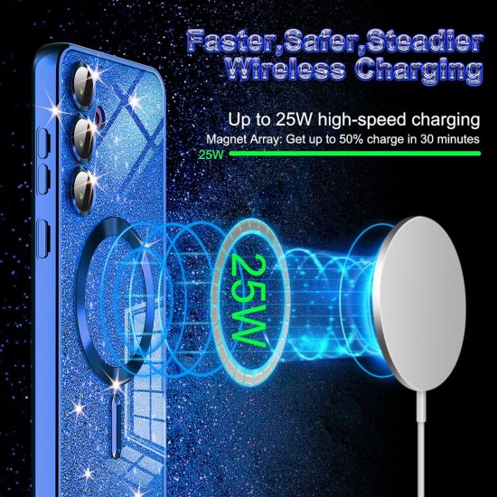 Husa pentru iPhone 15 Pro Max - Techsuit Luxury Glitter MagSafe - Deep Green Husa pentru iPhone 15 Pro Max - Techsuit Luxury Glitter MagSafe - Deep Green