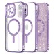Husa pentru iPhone 15 Pro Max - Techsuit Luxury Glitter MagSafe - Light Purple Husa pentru iPhone 15 Pro Max - Techsuit Luxury Glitter MagSafe - Light Purple