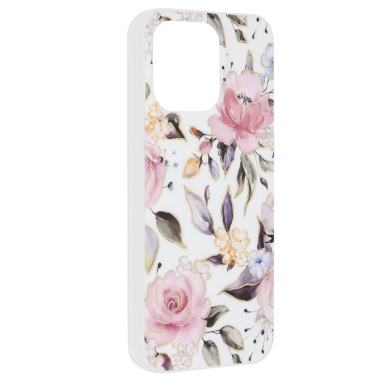 Husa pentru iPhone 15 Pro Max - Techsuit Marble Series - Chloe White