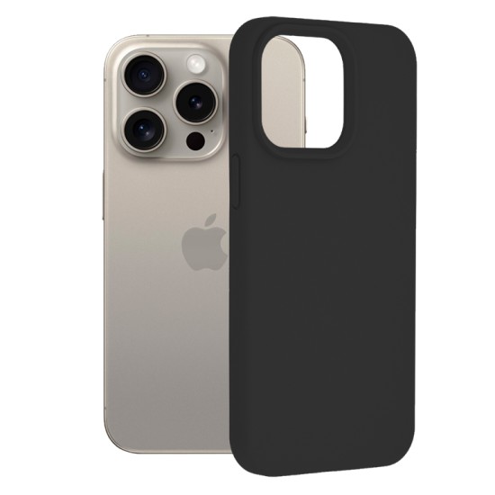 Husa pentru iPhone 15 Pro Max - Techsuit Soft Edge Silicone - Black