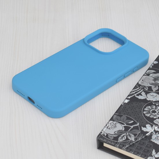 Husa pentru iPhone 15 Pro Max - Techsuit Soft Edge Silicone - Denim Blue