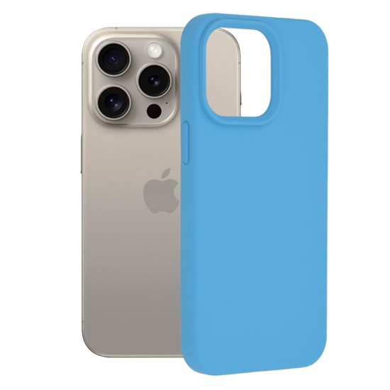 Husa pentru iPhone 15 Pro Max - Techsuit Soft Edge Silicone - Denim Blue