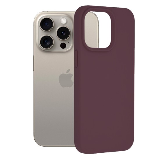 Husa pentru iPhone 15 Pro Max - Techsuit Soft Edge Silicone - Plum Violet