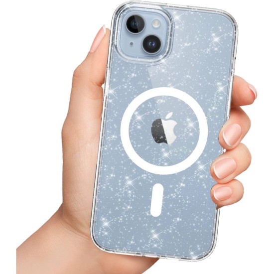 Husa pentru iPhone 15 Pro Max - Techsuit SparkleSkin MagSafe Series - Clear Husa pentru iPhone 15 Pro Max - Techsuit SparkleSkin MagSafe Series - Clear
