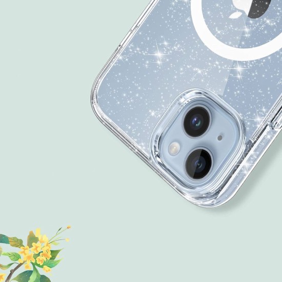Husa pentru iPhone 15 Pro Max - Techsuit SparkleSkin MagSafe Series - Clear Husa pentru iPhone 15 Pro Max - Techsuit SparkleSkin MagSafe Series - Clear