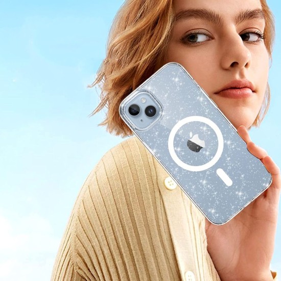 Husa pentru iPhone 15 Pro Max - Techsuit SparkleSkin MagSafe Series - Clear Husa pentru iPhone 15 Pro Max - Techsuit SparkleSkin MagSafe Series - Clear