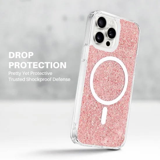 Husa pentru iPhone 15 Pro Max - Techsuit Sparkly Glitter MagSafe - Blue Husa pentru iPhone 15 Pro Max - Techsuit Sparkly Glitter MagSafe - Blue