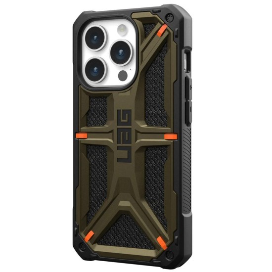Husa pentru iPhone 15 Pro Max - UAG Monarch - Kevlar Element Green Husa pentru iPhone 15 Pro Max - UAG Monarch - Kevlar Element Green
