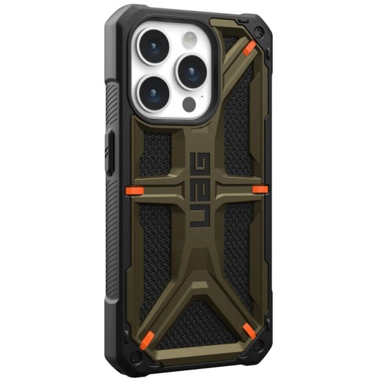 Husa pentru iPhone 15 Pro Max - UAG Monarch - Kevlar Element Green Husa pentru iPhone 15 Pro Max - UAG Monarch - Kevlar Element Green
