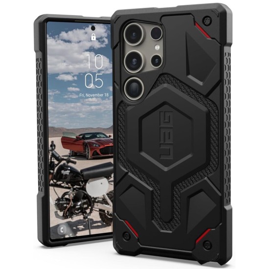 Husa pentru iPhone 15 Pro Max - UAG Monarch Pro - Kevlar Black Husa pentru iPhone 15 Pro Max - UAG Monarch Pro - Kevlar Black