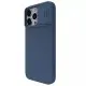 Husa pentru iPhone 15 Pro - Nillkin CamShield Silky MagSafe Silicone - Midnight Blue Husa pentru iPhone 15 Pro - Nillkin CamShield Silky MagSafe Silicone - Midnight Blue