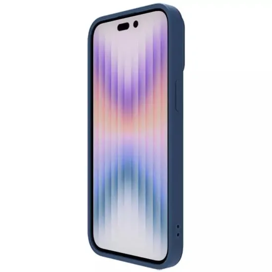 Husa pentru iPhone 15 Pro - Nillkin CamShield Silky MagSafe Silicone - Midnight Blue Husa pentru iPhone 15 Pro - Nillkin CamShield Silky MagSafe Silicone - Midnight Blue