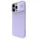 Husa pentru iPhone 15 Pro - Nillkin CamShield Silky MagSafe Silicone - Misty Purple