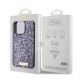 Husa pentru iPhone 15 Pro - Rhinestone Metal Logo (GUHCP15LPFGSBSP) - Purple