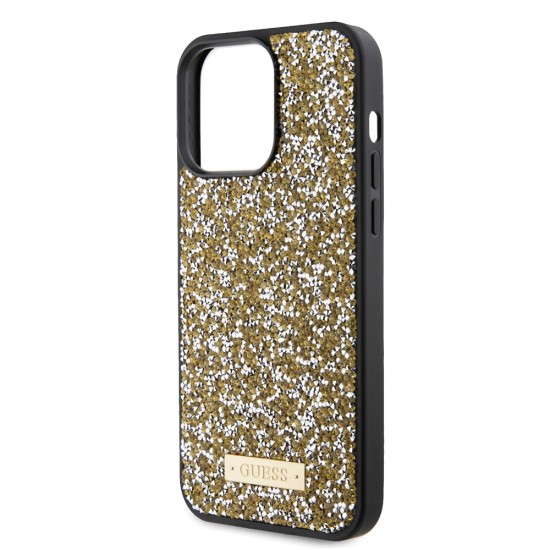 Husa pentru iPhone 15 Pro - Rhinestone Metal Logo (GUHCP15XPFGSBSD) - Yellow Husa pentru iPhone 15 Pro - Rhinestone Metal Logo (GUHCP15XPFGSBSD) - Yellow